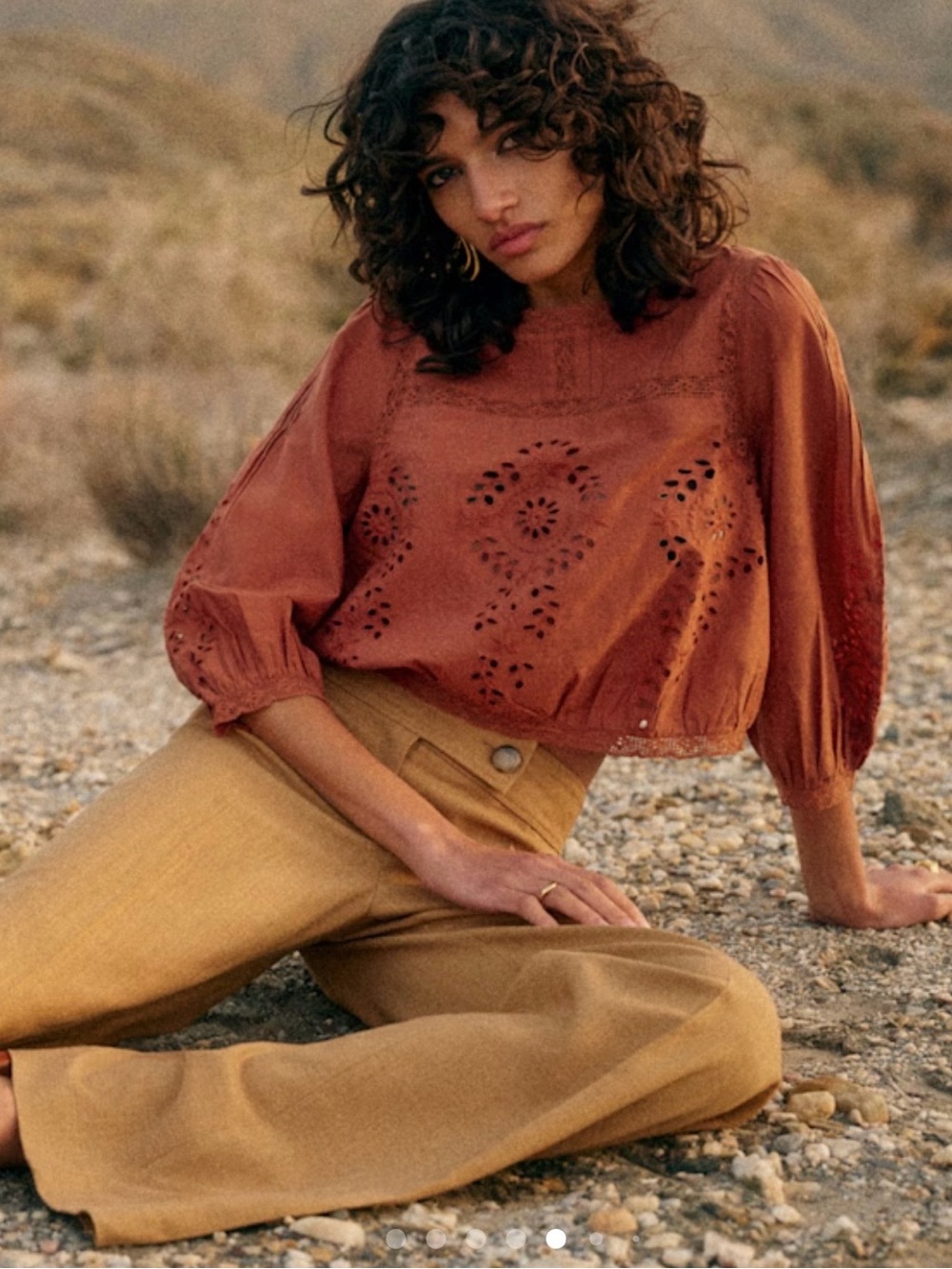 Sezane Enea Blouse - Terracotta NWOT